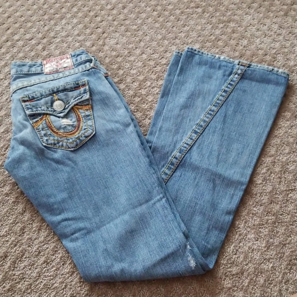 True Religion Big T Rainbow Jeans Size 26